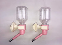 YES4PETS 2 x Pet Hanging Water Bottle No Drip Water Dispenser Rabbit Dog Cat Drinking Bottle-Pink Kings Warehouse 