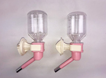 YES4PETS 2 x Pet Hanging Water Bottle No Drip Water Dispenser Rabbit Dog Cat Drinking Bottle-Pink Kings Warehouse 