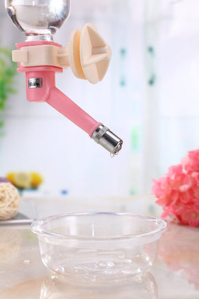 YES4PETS 2 x Pet Hanging Water Bottle No Drip Water Dispenser Rabbit Dog Cat Drinking Bottle-Pink Kings Warehouse 