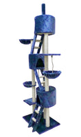 YES4PETS 244 cm XL Multi Level Cat Scratching Post Tree Scratcher Pole- Blue Kings Warehouse 