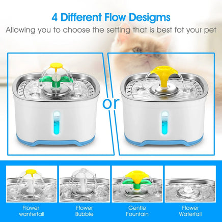 YES4PETS 2.5L Automatic Electric Pet Water Fountain Dog Cat Water Feeder Bowl Dispenser Kings Warehouse 