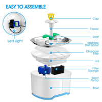 YES4PETS 2.5L Automatic Electric Pet Water Fountain Dog Cat Water Feeder Bowl Dispenser Kings Warehouse 