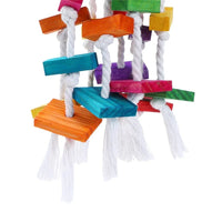 YES4PETS 3 x Large Wood Hanging Swing Bird Parrot Parakeet Cockatiel Budgie Rope Toy Kings Warehouse 