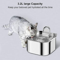 YES4PETS 3.2L Automatic Electric Pet Water Fountain Dog Cat Stainless Steel Feeder Bowl Dispenser Kings Warehouse 