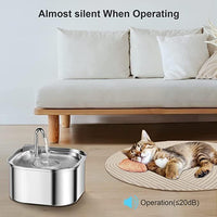 YES4PETS 3.2L Automatic Electric Pet Water Fountain Dog Cat Stainless Steel Feeder Bowl Dispenser Kings Warehouse 