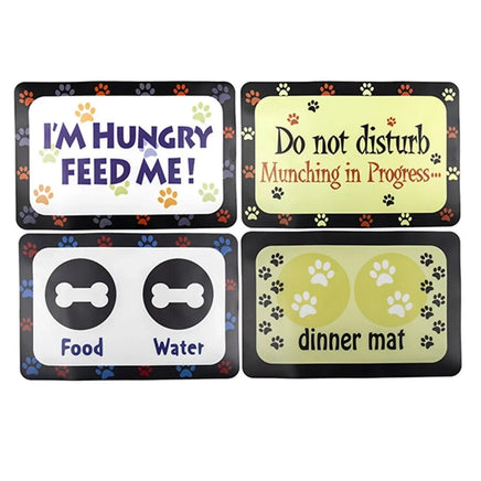 YES4PETS 4 x Pet Food Bowl Placemat Waterproof Leakproof Feeder Mat Non Slip Floor Kings Warehouse 