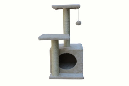 YES4PETS 71cm Beige Cat Scratching Tree Scratcher Post Pole Furniture Gym House Kings Warehouse 
