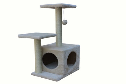 YES4PETS 71cm Beige Cat Scratching Tree Scratcher Post Pole Furniture Gym House Kings Warehouse 
