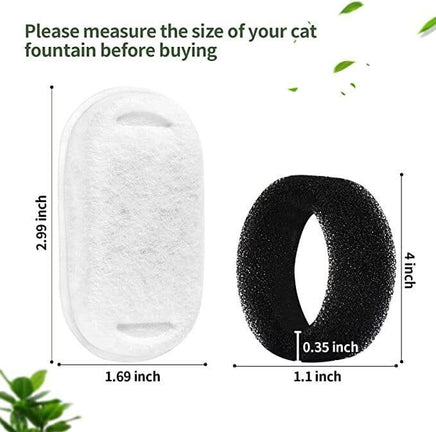 YES4PETS 8 x Pet Dog Cat Fountain Filter Replacement Activated Carbon Exchange Filtration System Automatic Water Dispenser Compatible Kings Warehouse 