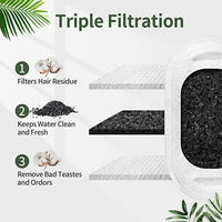 YES4PETS 8 x Pet Dog Cat Fountain Filter Replacement Activated Carbon Exchange Filtration System Automatic Water Dispenser Compatible Kings Warehouse 