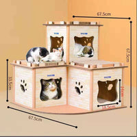 YES4PETS Cat Cardboard House Tower Condo Scratcher Pet Post Pad Mat Furniture Kings Warehouse 