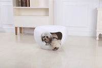 YES4PETS Cat Kitten Bed Cave Small Dog House Kennel Plastic Pet Pod Bedding Igloo White Kings Warehouse 