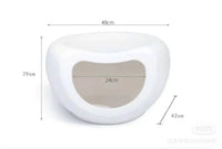 YES4PETS Cat Kitten Bed Cave Small Dog House Kennel Plastic Pet Pod Bedding Igloo White Kings Warehouse 