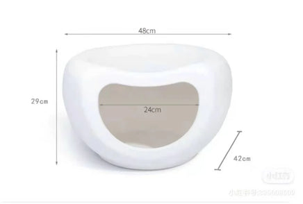 YES4PETS Cat Kitten Bed Cave Small Dog House Kennel Plastic Pet Pod Bedding Igloo White Kings Warehouse 