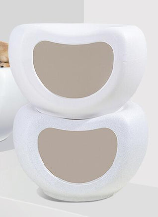 YES4PETS Cat Kitten Bed Cave Small Dog House Kennel Plastic Pet Pod Bedding Igloo White Kings Warehouse 