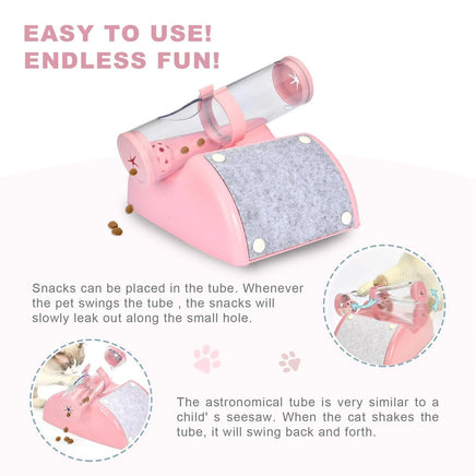 YES4PETS Cat Play Box Kit Pet Toy Kitten Toys Interactive Ball Peek Hunting Toy-Pink Kings Warehouse 