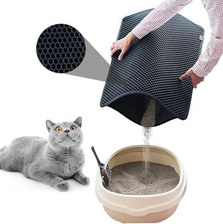 YES4PETS Double Layer Cat Litter Tray Trap Mat Catch Cat Litter House Box Pad Toilet Mat Kings Warehouse 