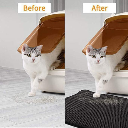 YES4PETS Double Layer Cat Litter Tray Trap Mat Catch Cat Litter House Box Pad Toilet Mat Kings Warehouse 
