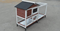 YES4PETS Double Storey Large Rabbit Hutch Guinea Pig Cage , Ferret Cage With Pull Out Tray On Wheels Kings Warehouse 