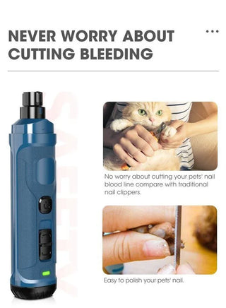 YES4PETS Electric Pet Dog Cat Quiet Nail Grinder Clipper Cutter Grooming Trimmer Kings Warehouse 