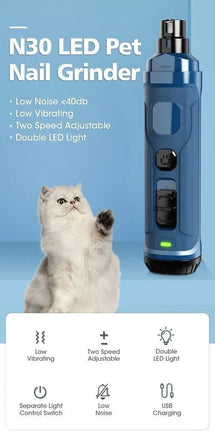 YES4PETS Electric Pet Dog Cat Quiet Nail Grinder Clipper Cutter Grooming Trimmer Kings Warehouse 