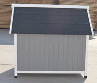 YES4PETS Grey Large Timber Pet Dog Puppy Wooden Cabin Kennel Timber House Kings Warehouse 