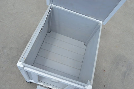YES4PETS Grey Small Chicken Coop Rabbit Hutch Ferret Cage Guinea Pig Dog Cat Nesting Box Kings Warehouse 
