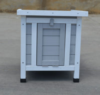 YES4PETS Grey Small Chicken Coop Rabbit Hutch Ferret Cage Guinea Pig Dog Cat Nesting Box Kings Warehouse 