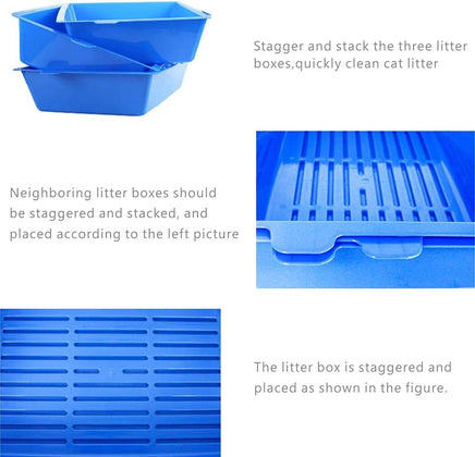 YES4PETS Lift and Sift Self Cleaning Kitty Litter Trays Cat Litter Tray Toilet Sifting Slotted Trays Kings Warehouse 