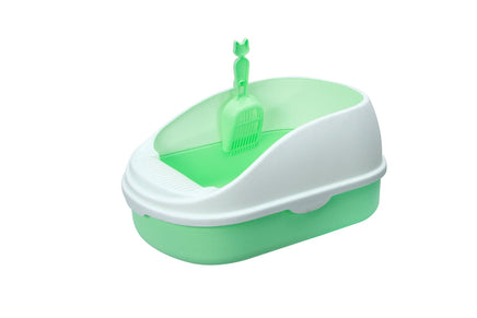 YES4PETS Medium Portable Cat Toilet Litter Box Tray with Scoop Green Kings Warehouse 