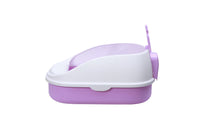 YES4PETS Medium Portable Cat Toilet Litter Box Tray with Scoop Purple Kings Warehouse 
