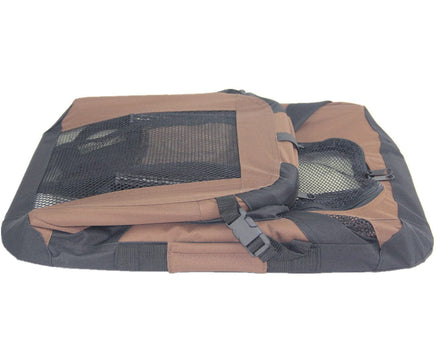 YES4PETS Medium Portable Foldable Dog Cat Puppy Soft Crate-Brown Pet Care Kings Warehouse 