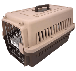 YES4PETS New Medium Dog Cat Rabbit Crate Pet Carrier Cage With Bowl & Tray Brown Kings Warehouse 