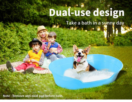 YES4PETS Pet Bed Small Plastic Dog Bedding Sleeping Resting Washable Basket Blue Kings Warehouse 