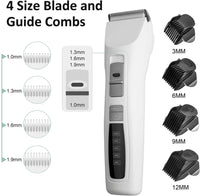 YES4PETS Pet Electric Dog Pet Clipper Kit Blade Set Cat Animal Hair Grooming Cordless White Kings Warehouse 