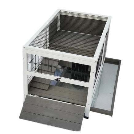 YES4PETS Rabbit Hutch Cat House Cage Guinea Pig Ferret Cage Kings Warehouse 