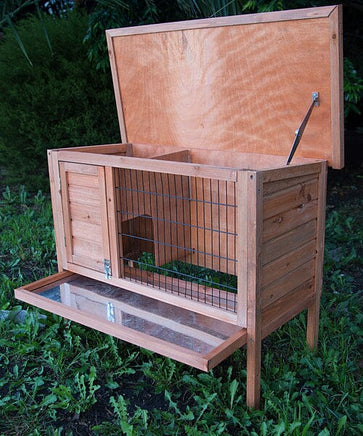 YES4PETS Single Wooden Pet Rabbit Hutch Guinea Pig Cage with Slide out Tray Kings Warehouse 