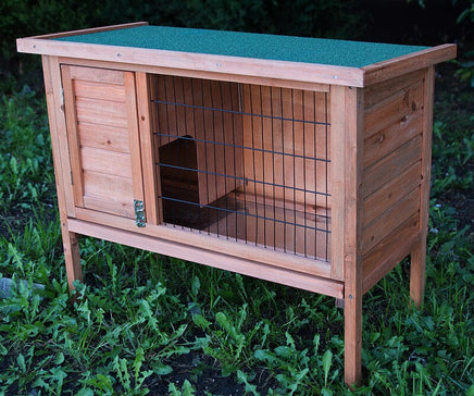 YES4PETS Single Wooden Pet Rabbit Hutch Guinea Pig Cage with Slide out Tray Kings Warehouse 