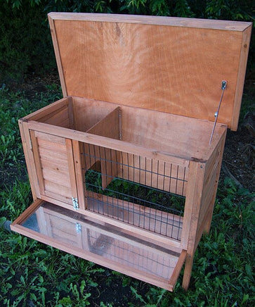 YES4PETS Single Wooden Pet Rabbit Hutch Guinea Pig Cage with Slide out Tray Kings Warehouse 