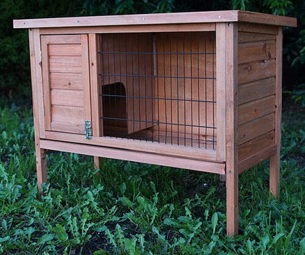 YES4PETS Single Wooden Pet Rabbit Hutch Guinea Pig Cage with Slide out Tray Kings Warehouse 