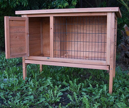 YES4PETS Single Wooden Pet Rabbit Hutch Guinea Pig Cage with Slide out Tray Kings Warehouse 