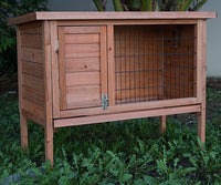 YES4PETS Single Wooden Pet Rabbit Hutch Guinea Pig Cage with Slide out Tray Kings Warehouse 