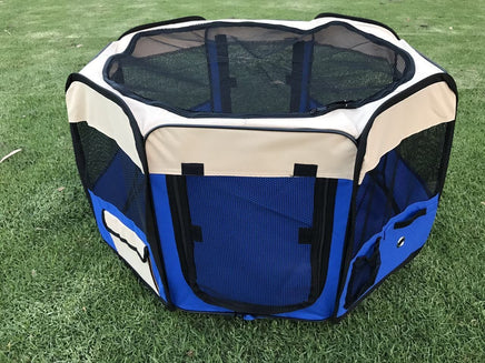 YES4PETS Small Blue Dog Cat Puppy Rabbit Guinea Pig Cage Cat Soft Playpen Pet Care Kings Warehouse 