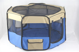 YES4PETS Small Blue Dog Cat Puppy Rabbit Guinea Pig Cage Cat Soft Playpen Pet Care Kings Warehouse 