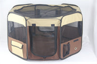 YES4PETS Small Brown Dog Cat Puppy Rabbit Guinea Pig Cat Soft Playpen Pet Care Kings Warehouse 