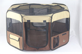 YES4PETS Small Brown Dog Cat Puppy Rabbit Guinea Pig Cat Soft Playpen Pet Care Kings Warehouse 