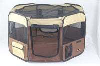 YES4PETS Small Brown Dog Cat Puppy Rabbit Guinea Pig Cat Soft Playpen Pet Care Kings Warehouse 