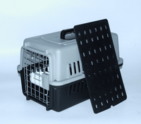 YES4PETS Small Dog Cat Crate Pet Airline Carrier Cage With Bowl and Tray-Black Kings Warehouse 