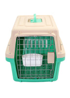 YES4PETS Small Dog Cat Crate Pet Airline Carrier Cage With Bowl and Tray-Green Kings Warehouse 