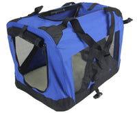 YES4PETS Small Portable Foldable Dog Cat Puppy Soft Crate Cage-Blue Pet Care Kings Warehouse 